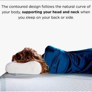 Tempur-Pedic Neck pillow, large, firm, new in box, never used.